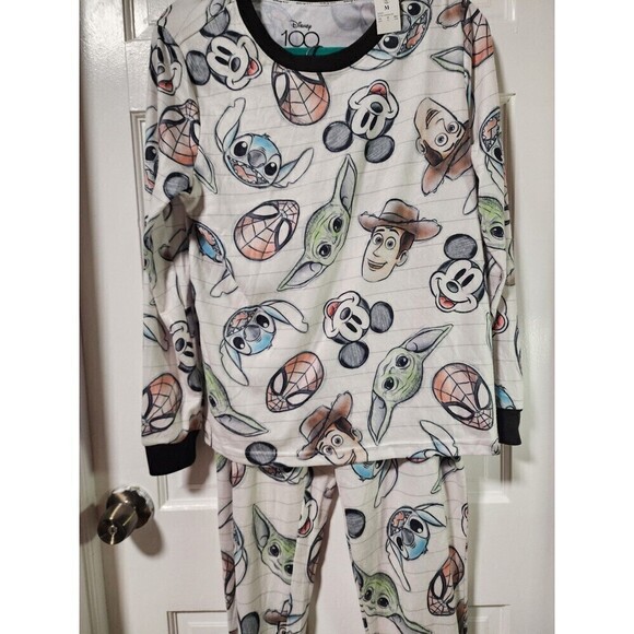 Disney 100 Character Mash Up TargetWomen's Family Pajamas Medium - Picture 8 of 11